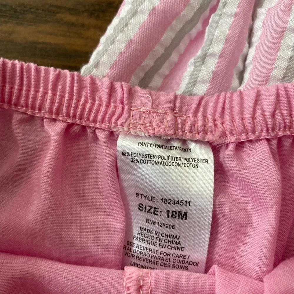 Marmellata Girls, Pink Seersucker Dress, Barbiecore, Size 18M